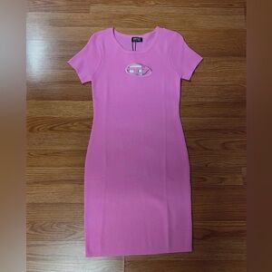 Trendy Pink Mini Dress by Diesel